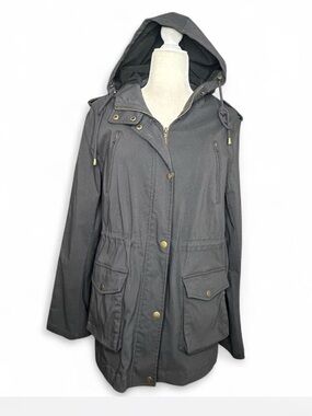 💜 Eden Society Holly Contrast Cargo Hooded Jacket Coat (XL)